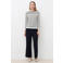 Caroll off shoulder gebreide gestreepte trui met wol - ecru