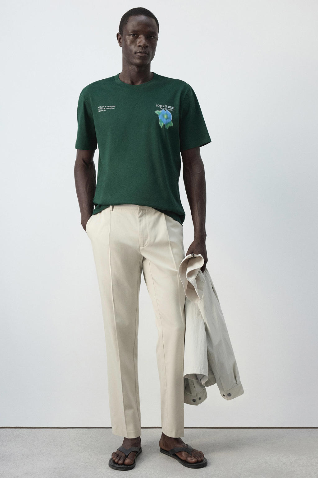 Mango Man regular fit pantalon - naturel wit