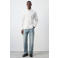 Mango Man regular fit overhemd met krijtstreep - lichtbeige