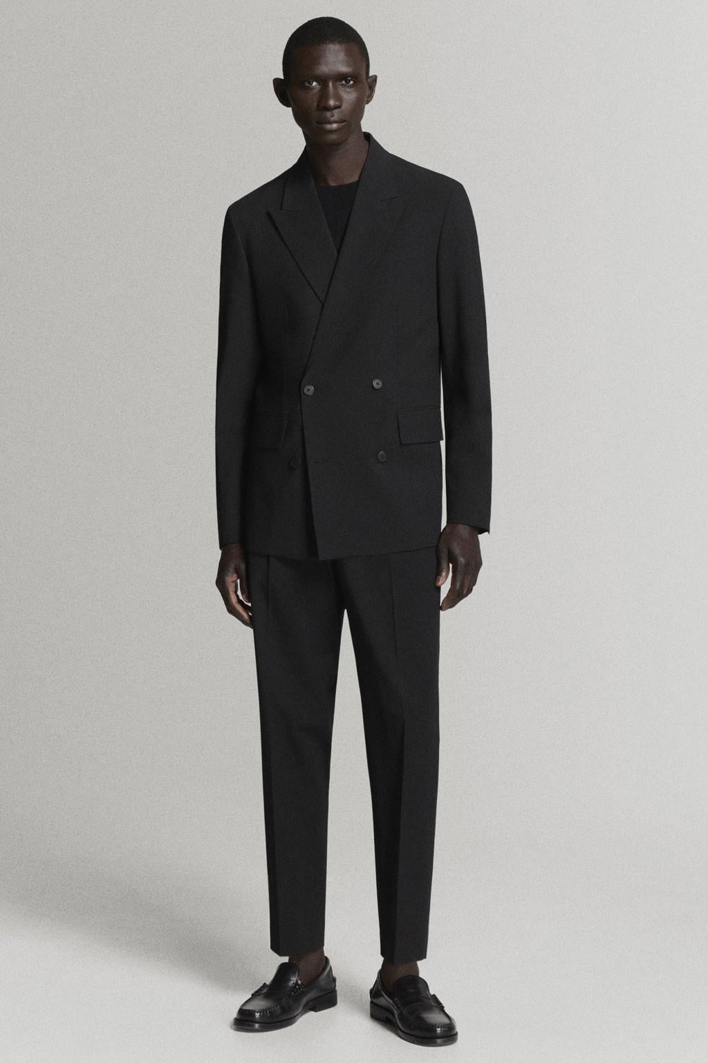 Mango Man regular fit pantalon - zwart