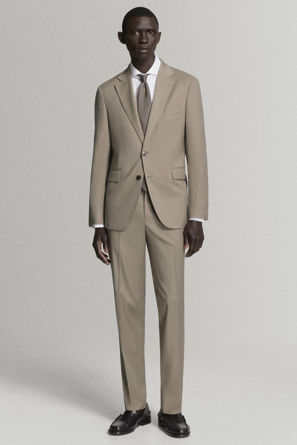 Mango Man slim fit pantalon - beige