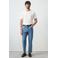 Mango Man Sammy tapered cropped jeans - blauw