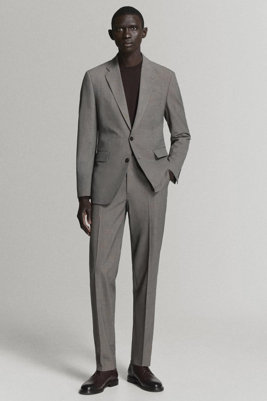 Mango Man slim fit pantalon - grijs