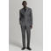 Mango Man slim fit pantalon met krijtstreep - middengrijs