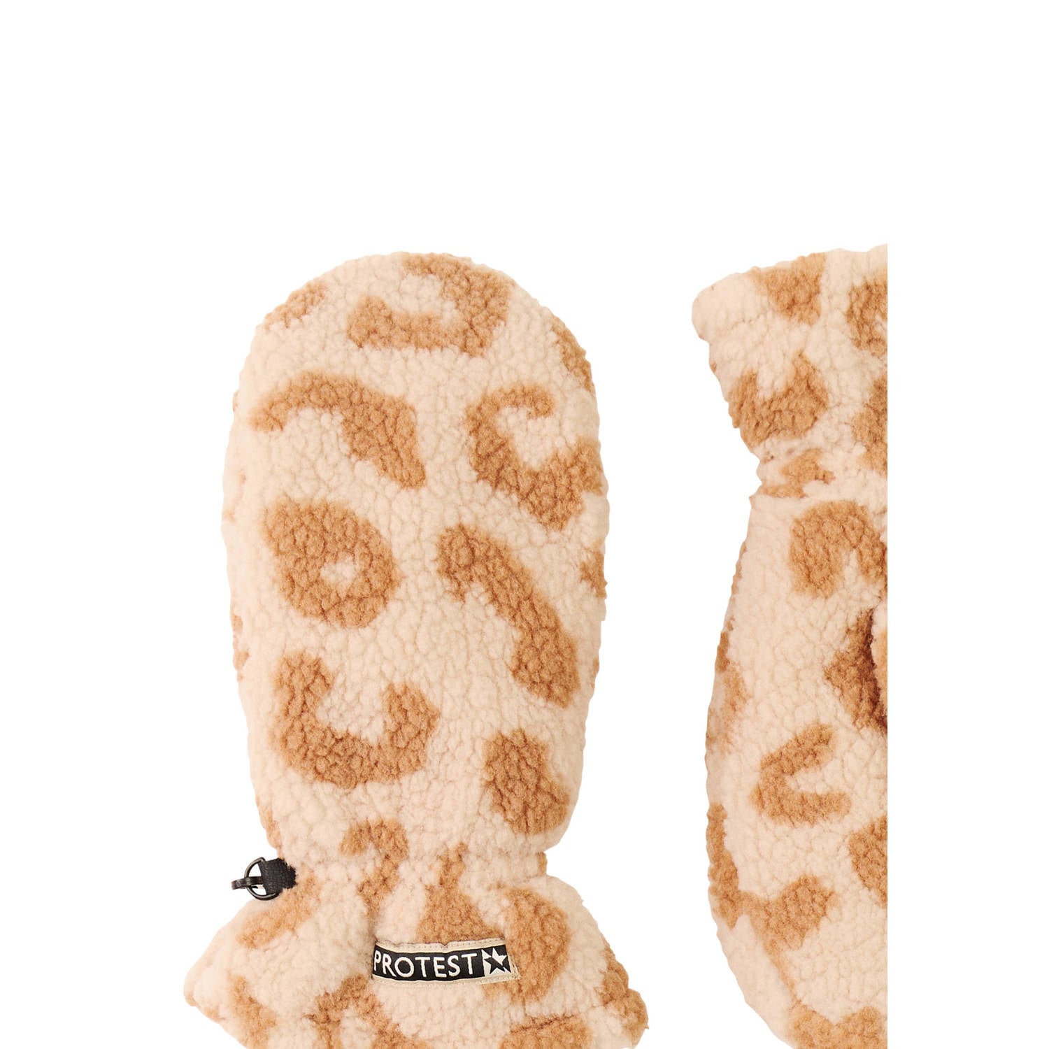 Protest skiwanten met panterprint beige camel