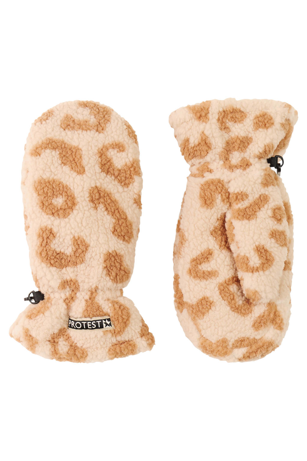 Protest skiwanten met panterprint beige/camel