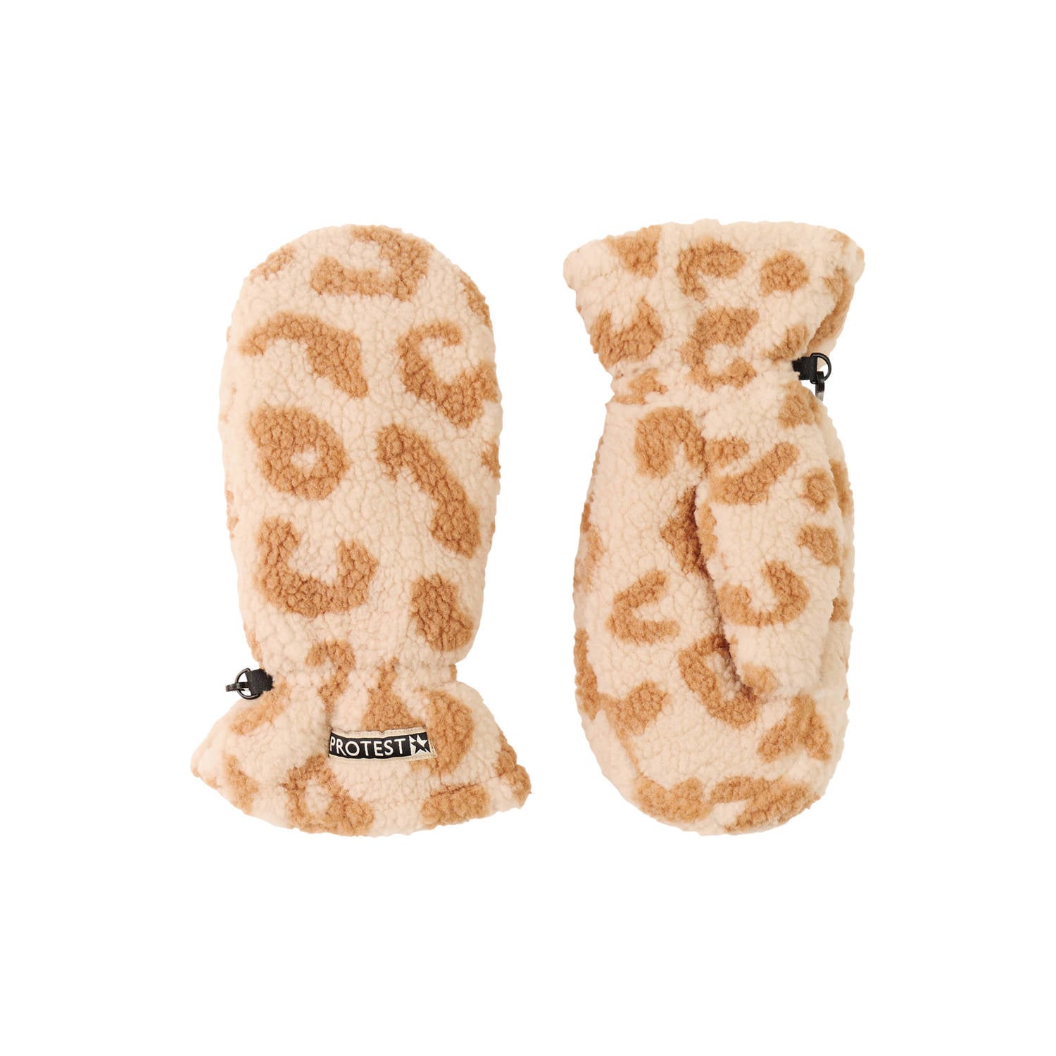 Protest skiwanten met panterprint beige camel
