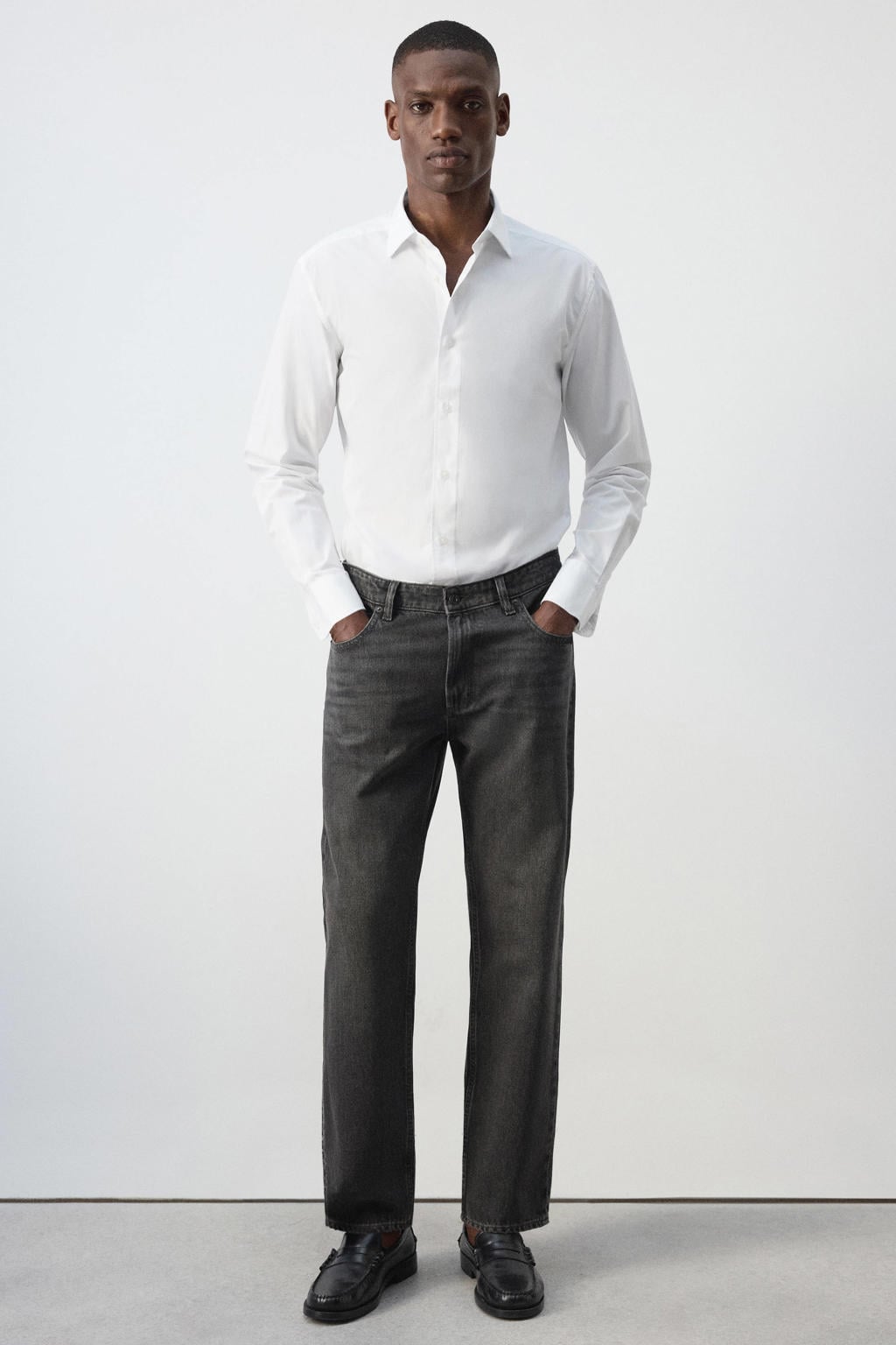 Mango Man regular fit overhemd - wit