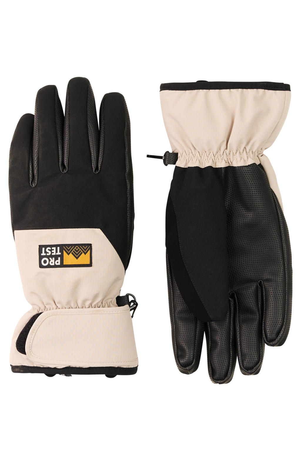 Protest skihandschoenen beige/zwart