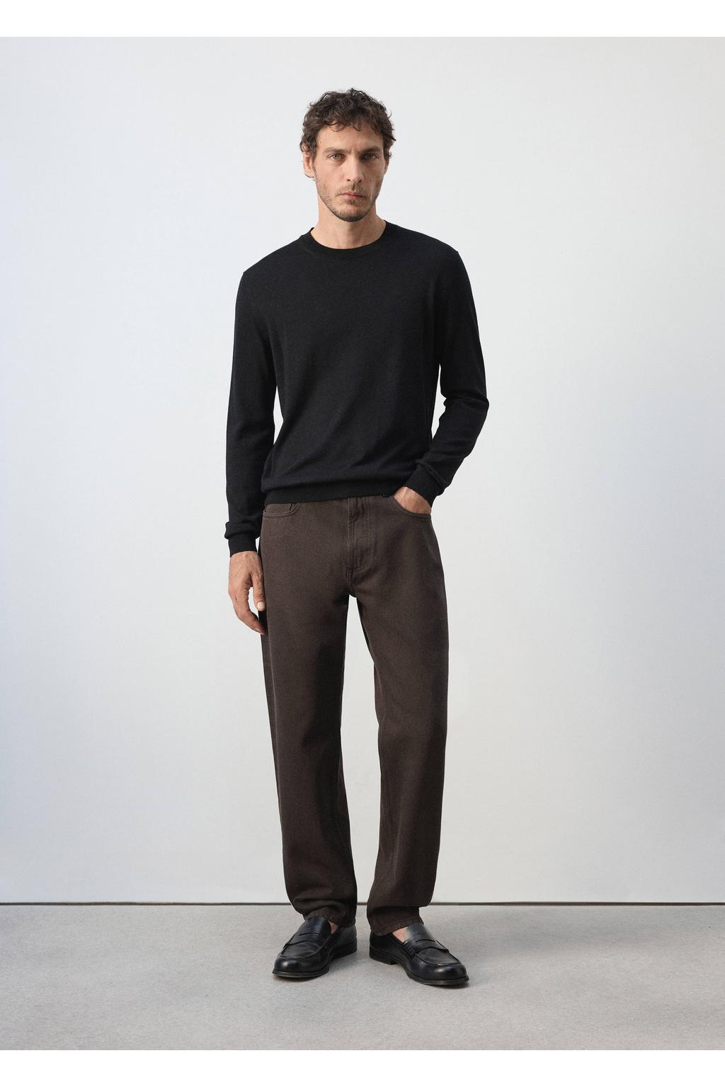 Mango Man regular fit jeans - bruin