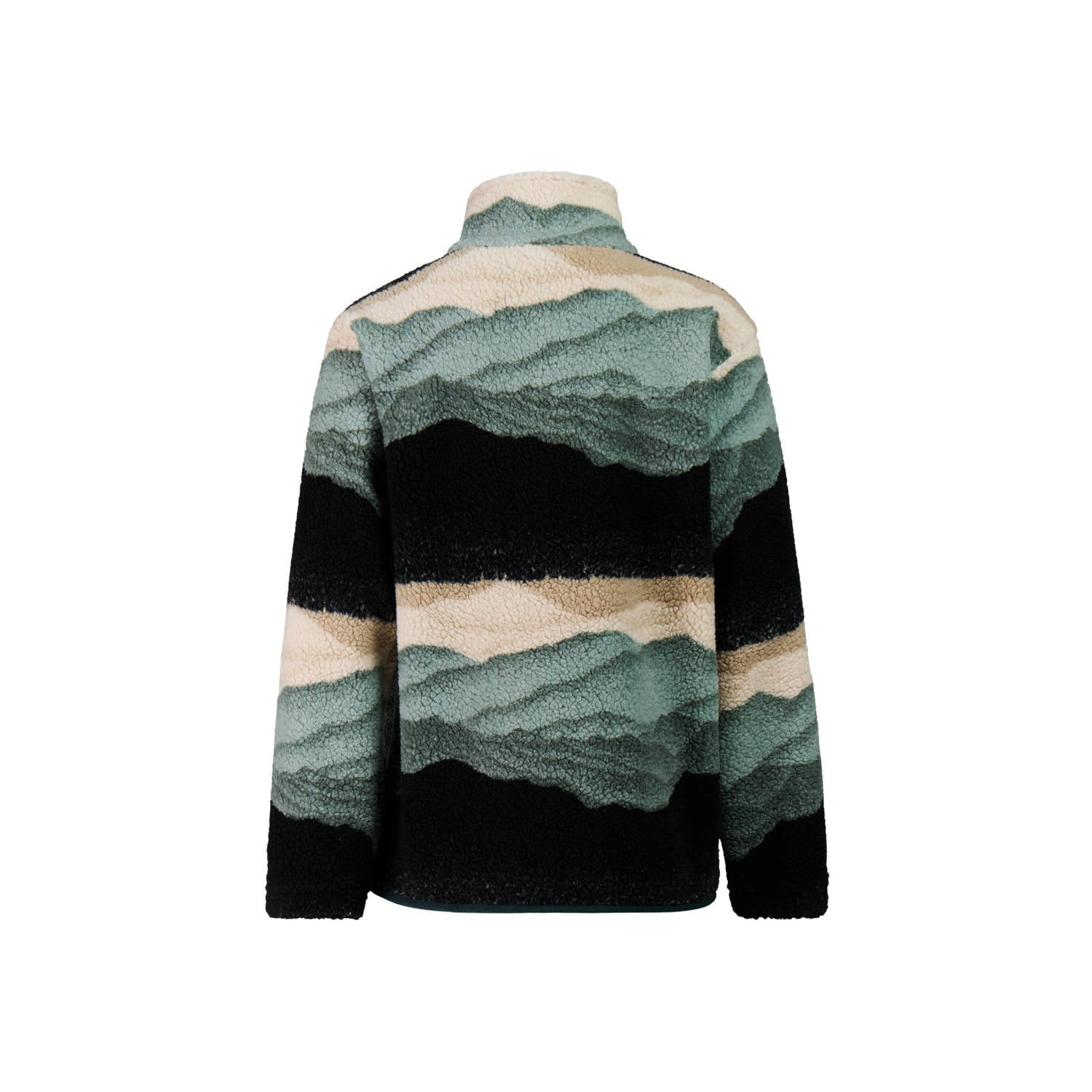 Protest fleecevest groen zwart beige