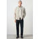 Mango Man regular fit oxford overhemd - lichtbeige