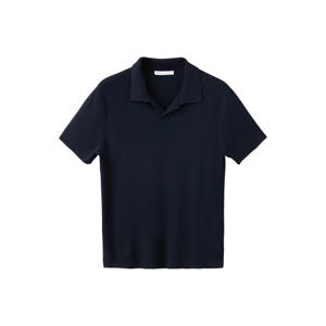regular fit gebreide T-shirt - marine