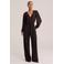 WE Fashion straight leg jacquard jumpsuit met ceintuur - bruin
