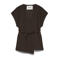 AWARE top met ceintuur - donkerbruin
