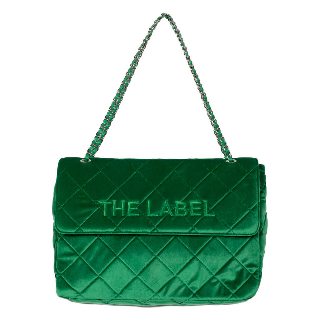 Alix the Label velvet schoudertas groen