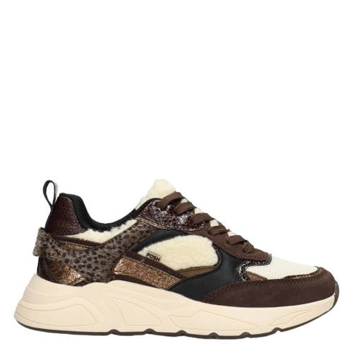 POSH by Poelman Caro chunky suèdelook sneakers bruin