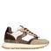 Manfield leren sneakers - taupe