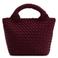 Manfield gevlochten mini handtas bordeauxrood