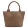 Manfield gevlochten shopper taupe