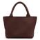 Manfield gevlochten shopper donkerbruin