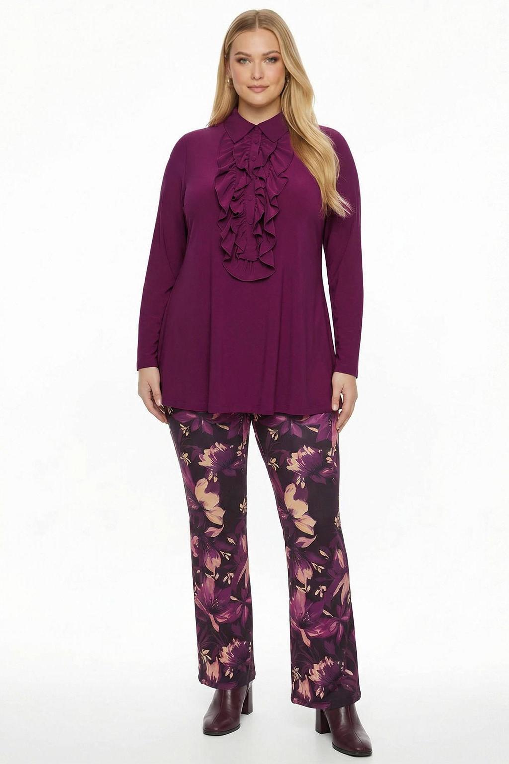 YOEK tuniek Plus Size - paars