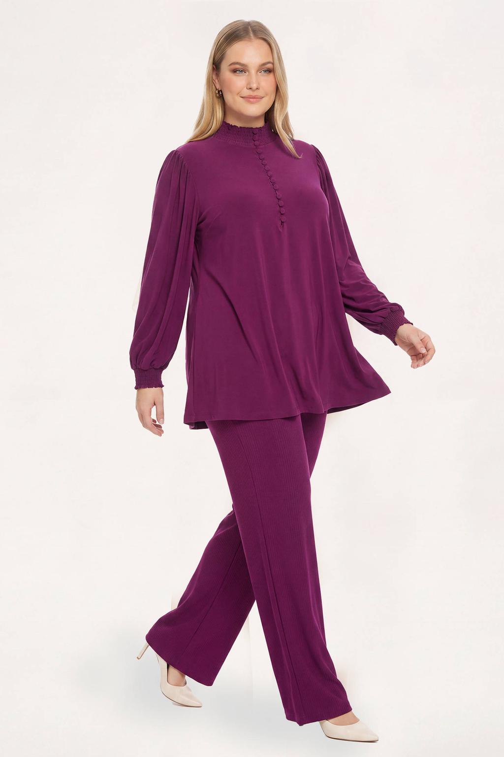 YOEK tuniek Plus Size - paars