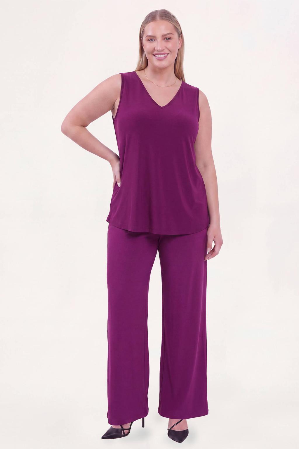 YOEK broek Plus Size - paars