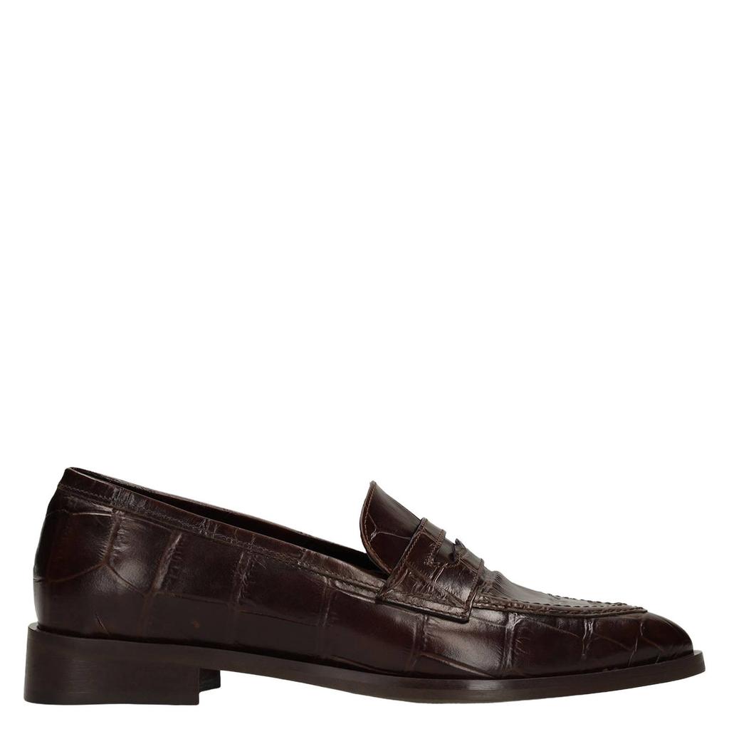 Bruine dames Manfield leren loafers -