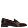 Manfield leren loafers met dierenprint - bruin