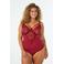 Zizzi Plus Size niet-voorgevormde stringbody met beugel - rood
