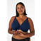 Zizzi voorgevormde Plus Size kanten bh met beugel - donkerblauw