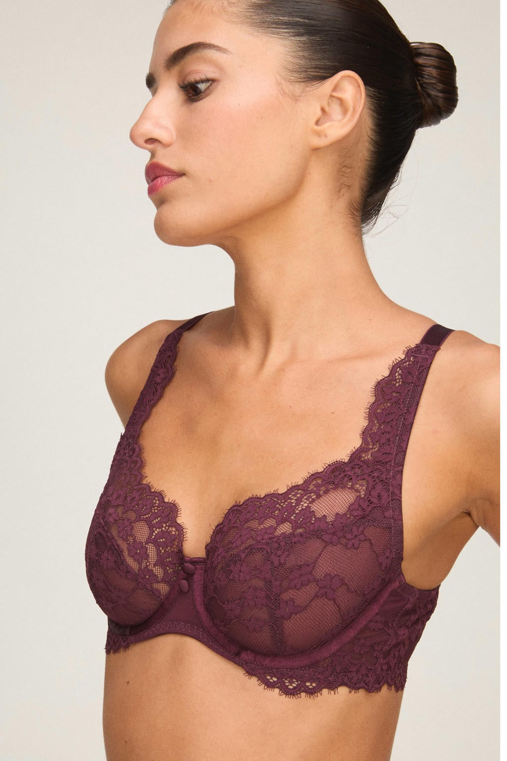 Hunkemöller Daisy niet-voorgevormde kanten beugel-bh - paars