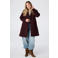 MS Mode manteljas Plus Size - donkerrood