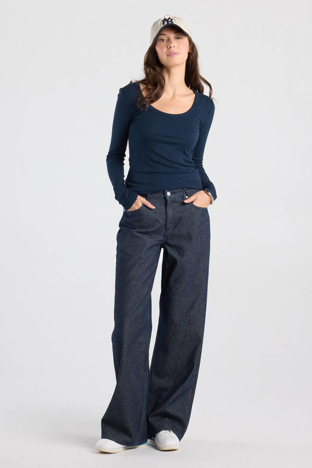 America Today top - donkerblauw