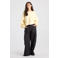 America Today sweater met open rug en plooien - lichtgeel