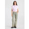 America Today gestreepte blouse met plooien - lichtroze