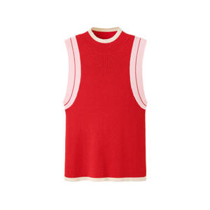 gebreide top - rood