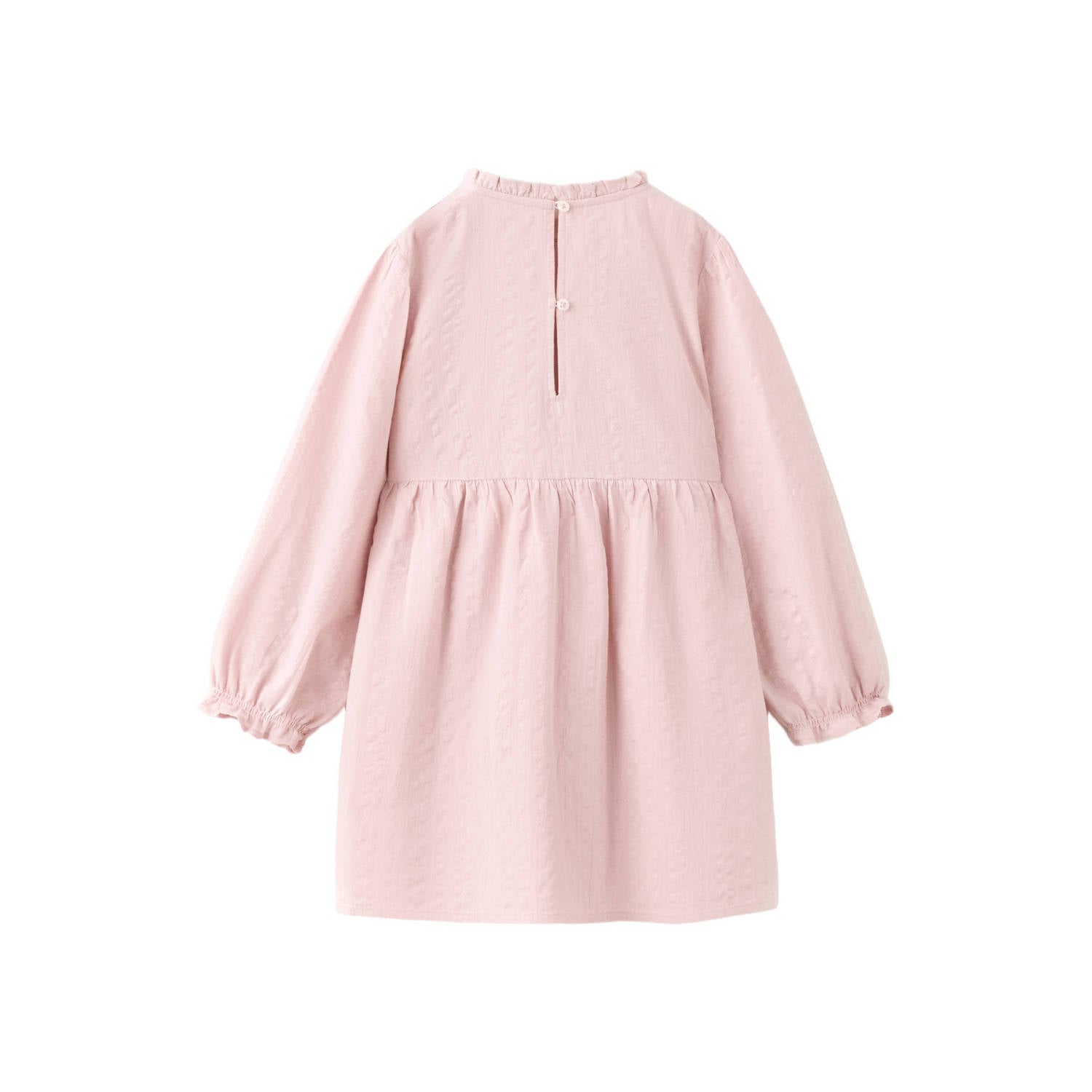 Mango Kids A-lijn jurk met ruches en print roze