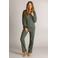 Ivy Beau blouse travelstof - olijfgroen