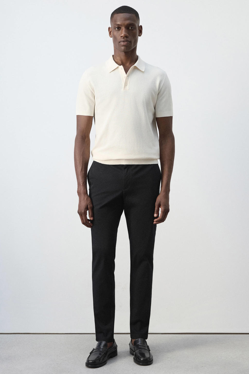 Mango Man slim fit chino - zwart