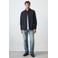 Mango Man denim regular fit overshirt - marine