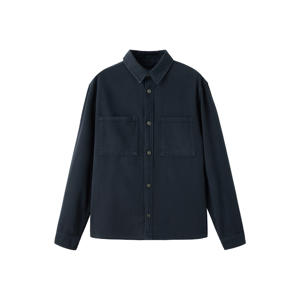 denim regular fit overshirt - marine