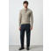 Mango Man regular fit gebreide polo - middengrijs