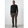 Mango Man regular fit gebreide trui - zwart