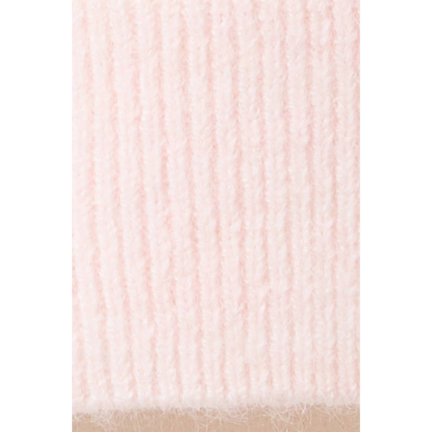 Mango gebreid vest lichtroze