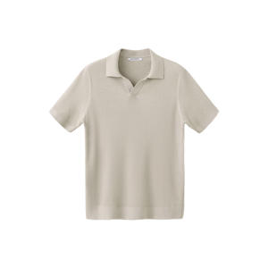regular fit gebreide polo - lichtbeige