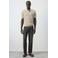 Mango Man regular fit gebreide gestreepte polo - lichtbeige