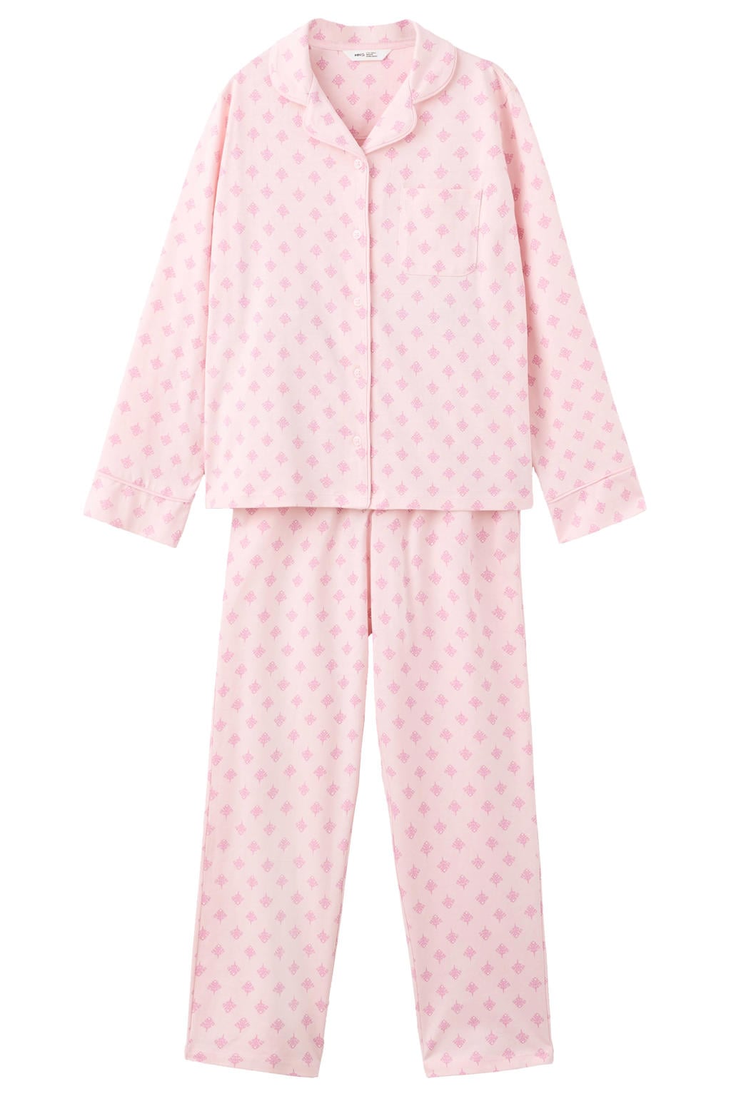 Mango Kids pyjama met print - roze