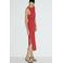 Mango midi jurk met split - rood
